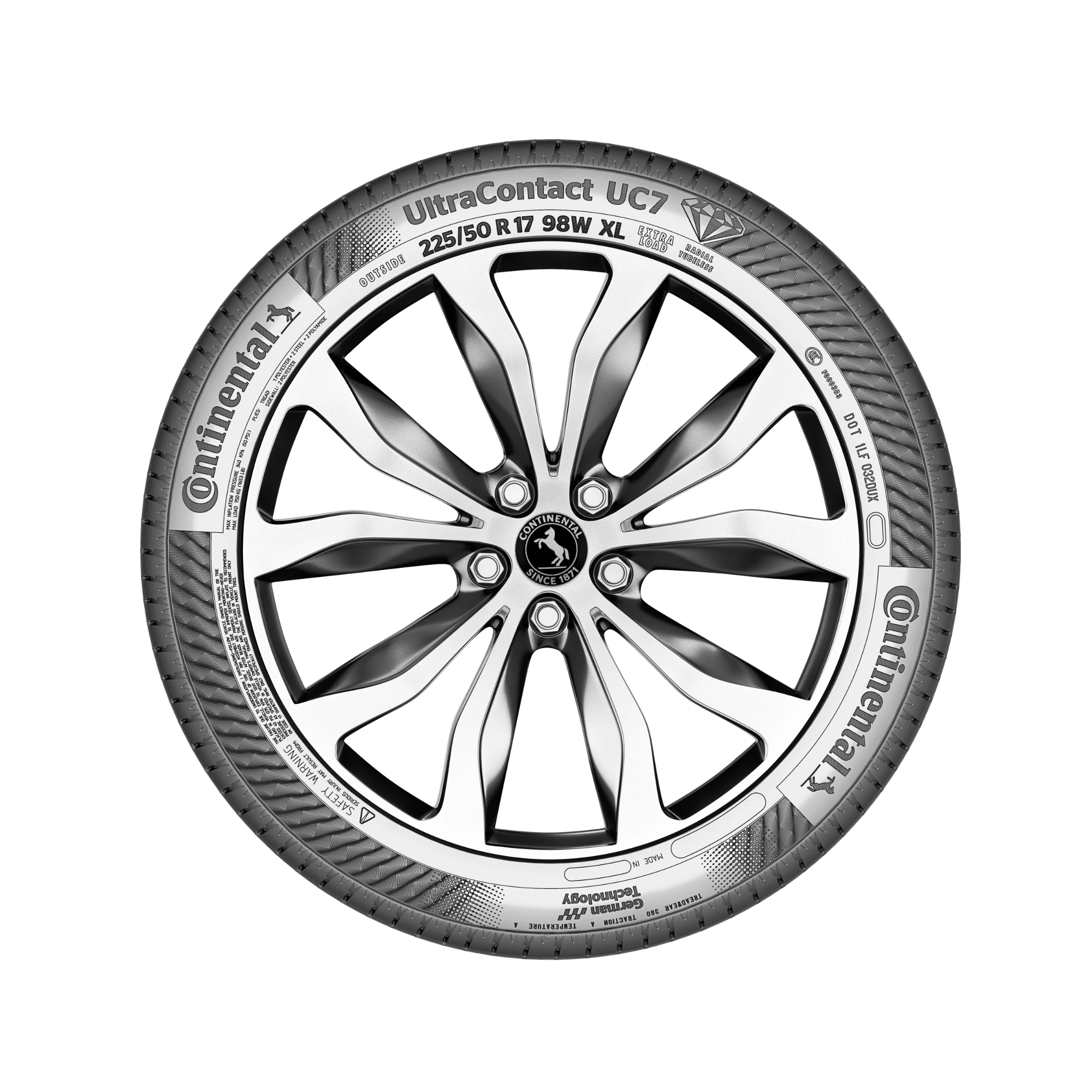 แก้มยาง UltraContact UC7 ขนาด 225/50 R17 98W XL